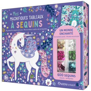 COFFRET CREATIF MES MAGNIFIQUES TABLEAUX A SEQUINS - AUZOU