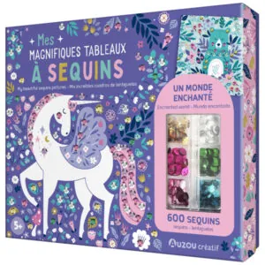 COFFRET CREATIF MES MAGNIFIQUES TABLEAUX A SEQUINS - AUZOU