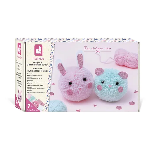 COFFRET ANIMAUX POMPONS A CREER - JANOD