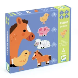 PRIMO PUZZLE DJECO : DANS LA FERME - 3 / 4 / 5 / 6 PIECES