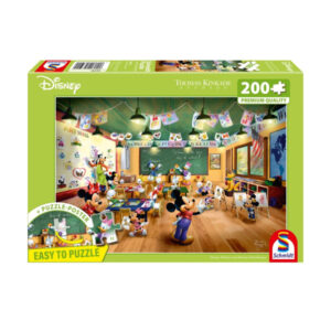 PUZZLE SCHMIDT DISNEY - T. KINKADE : MICKEY AND MINNIE ECOLE - 200 PIECES