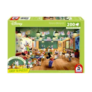 PUZZLE SCHMIDT DISNEY - T. KINKADE : MICKEY AND MINNIE ECOLE - 200 PIECES