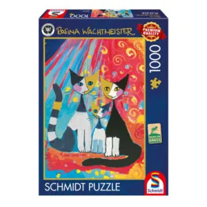 PUZZLE SCHMIDT - R. WACHTMEISTER : FAMILLE DE CHATS HEUREUSE - 1000 PIECES