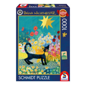 PUZZLE SCHMIDT - R. WACHTMEISTER : CHAT DANS UNE MER DE FLEURS - 1000 PIECES