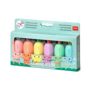 SET 6 MINI SURLIGNEURS CAROTTE - LEGAMI
