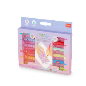 SET DE 6 FEUTRES A DOUBLE POINTE MEOW - LEGAMI