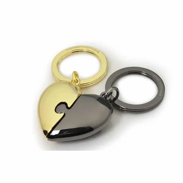 PORTE CLES COEUR A PARTAGER - METALMORPHOSE – Image 2