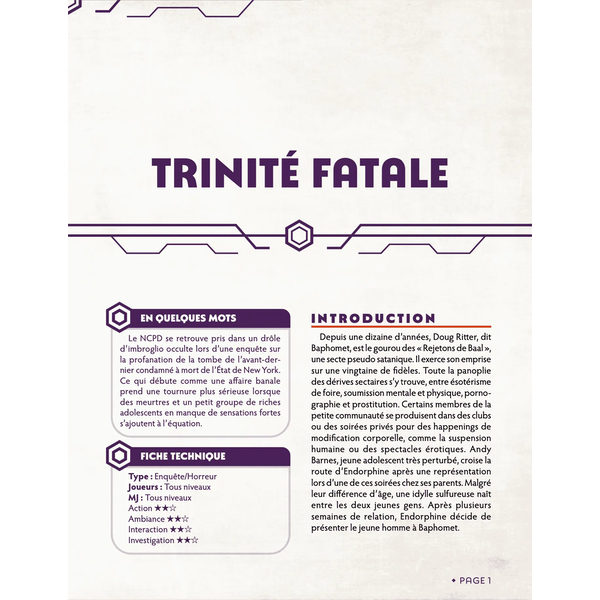 CHRONIQUES OUBLIÉES CONT. 2 - TRINITÉ FATALE