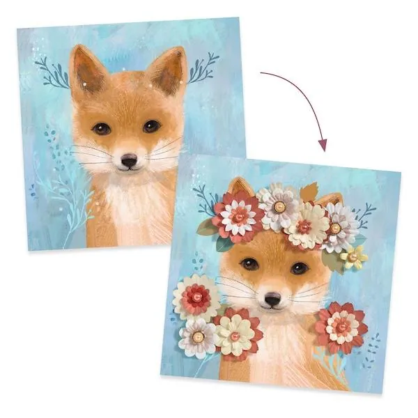 COFFRET TABLEAUX EN 3D - COURONNES DE FLEURS - DJECO – Image 3