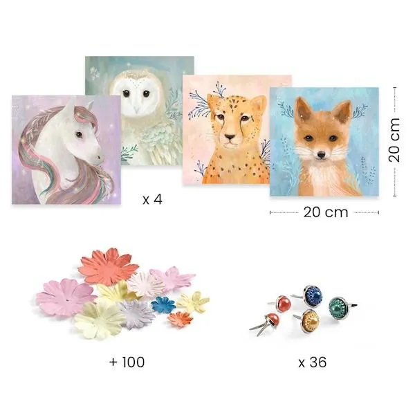 COFFRET TABLEAUX EN 3D - COURONNES DE FLEURS - DJECO – Image 4