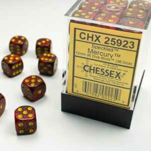 SET DE 36 DÉS - GRANITE - MERCURY ROUGE:JAUNE - CHX25923