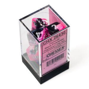 SET DE 7 DÉS - GEMINI NOIR:ROSE:BLANC - CHX26430