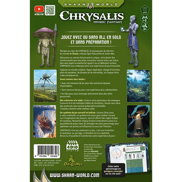 SHAAN WORLD - LIVRE DE BASE - CHRYSALIS