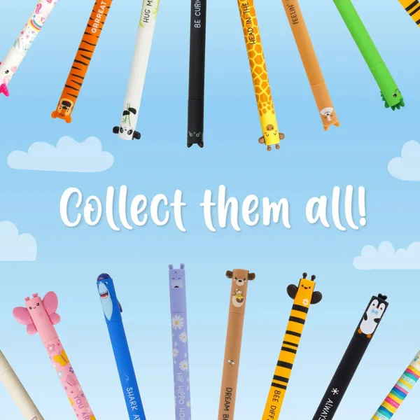 STYLO A ENCRE GEL EFFAÇABLE - ERASABLE PEN GIRAFE - LEGAMI – Image 4