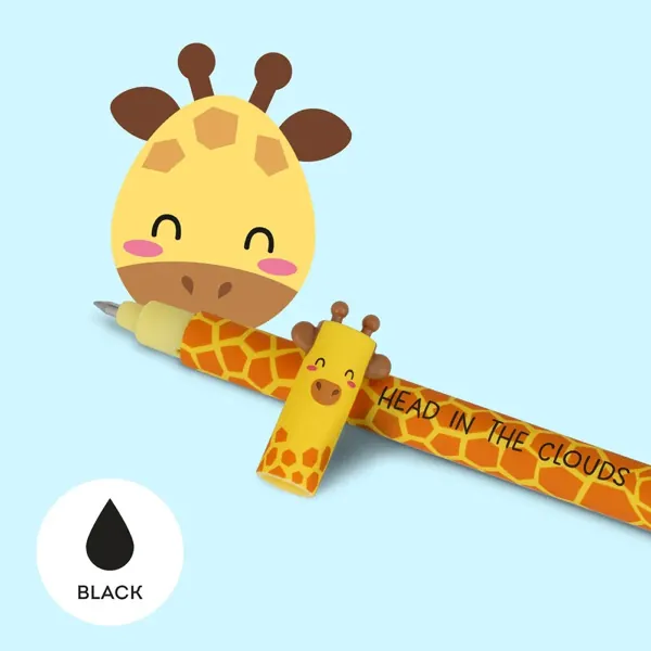 STYLO A ENCRE GEL EFFAÇABLE - ERASABLE PEN GIRAFE - LEGAMI – Image 3