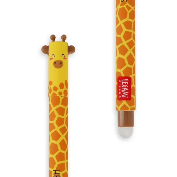 STYLO A ENCRE GEL EFFAÇABLE - ERASABLE PEN GIRAFE - LEGAMI – Image 2