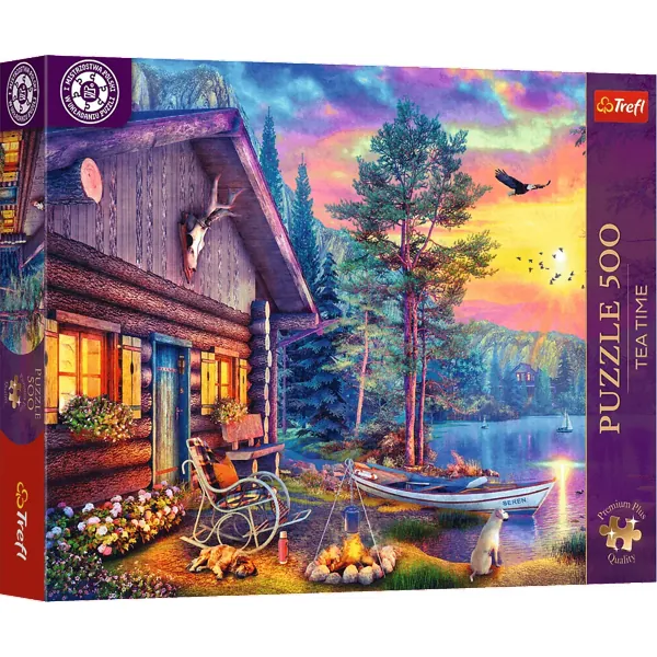 PUZZLE TREFL TEA TIME : CABANE AU COUCHER DU SOLEIL - 500 PIECES