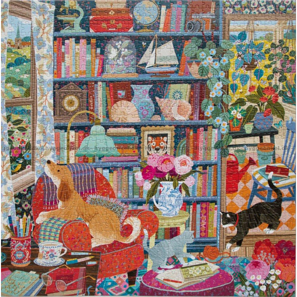 PUZZLE EBOO- V. BALL : BIBLIOTHEQUE D'UN COTTAGE ANGLAIS - 1000 PIECES – Image 2