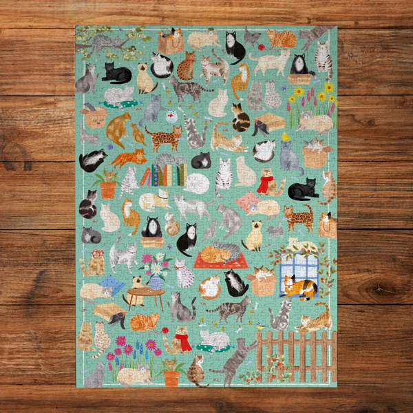 PUZZLE GIBSONS - THE ART FILE : C'EST UNE VIE D'UN CHAT - 1000 PIECES – Image 2