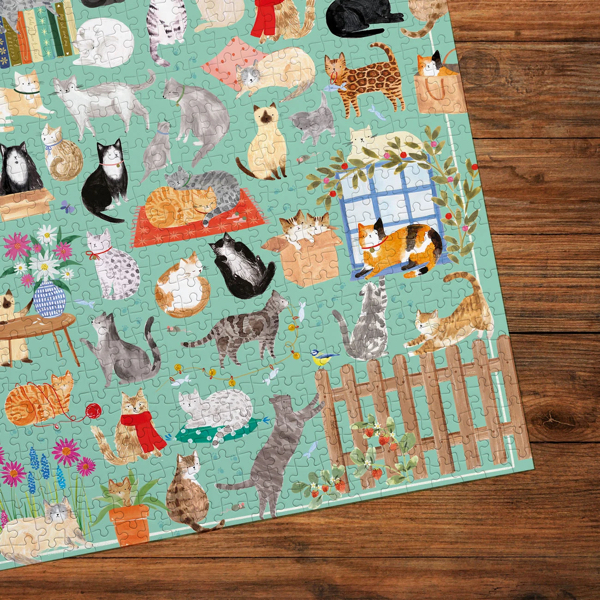PUZZLE GIBSONS - THE ART FILE : C'EST UNE VIE D'UN CHAT - 1000 PIECES – Image 3