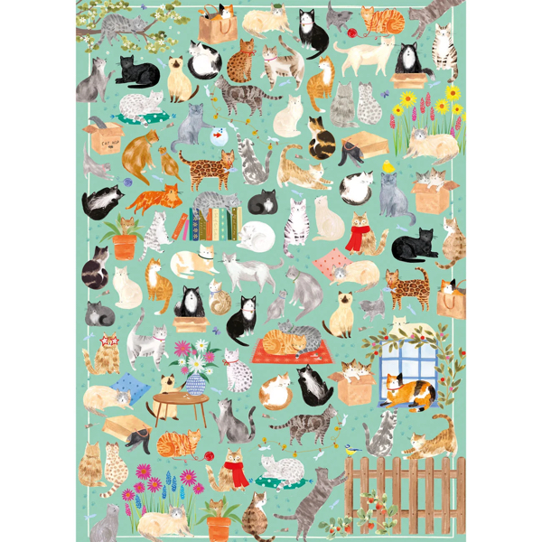 PUZZLE GIBSONS - THE ART FILE : C'EST UNE VIE D'UN CHAT - 1000 PIECES – Image 4