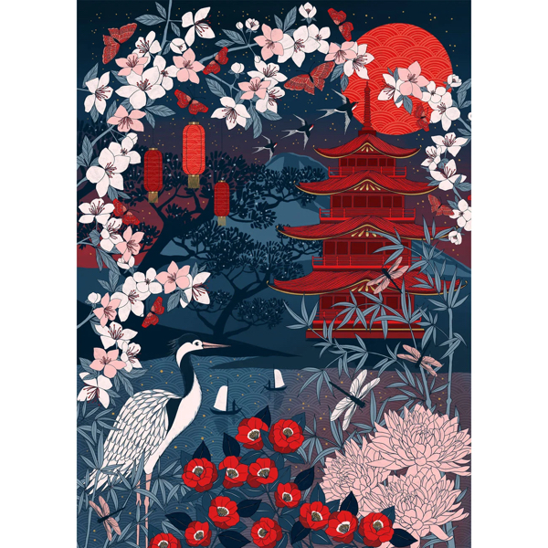 PUZZLE GIBSONS - THE ART FILE : HAUTEURS DE SAKURA - 1000 PIECES – Image 4