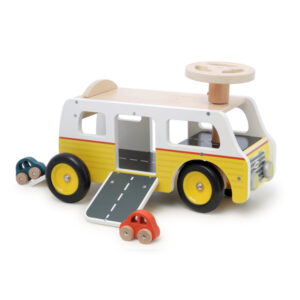 PORTEUR VAN GARAGE EN BOIS 2 VOITURES - VILAC
